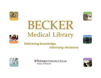 Kris% Holmes, PhD  Bioinforma)cist  Becker Medical Library  My role:  Training and educa)on