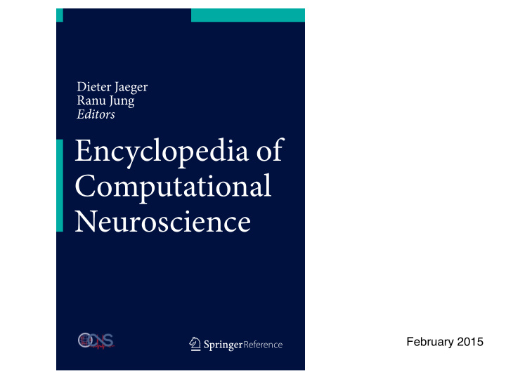 encyclopedia of computational neuroscience