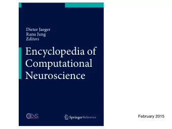 Encyclopedia of  Computational  Neuroscience  February 2015  1 3  Reference  Encyclopaedia