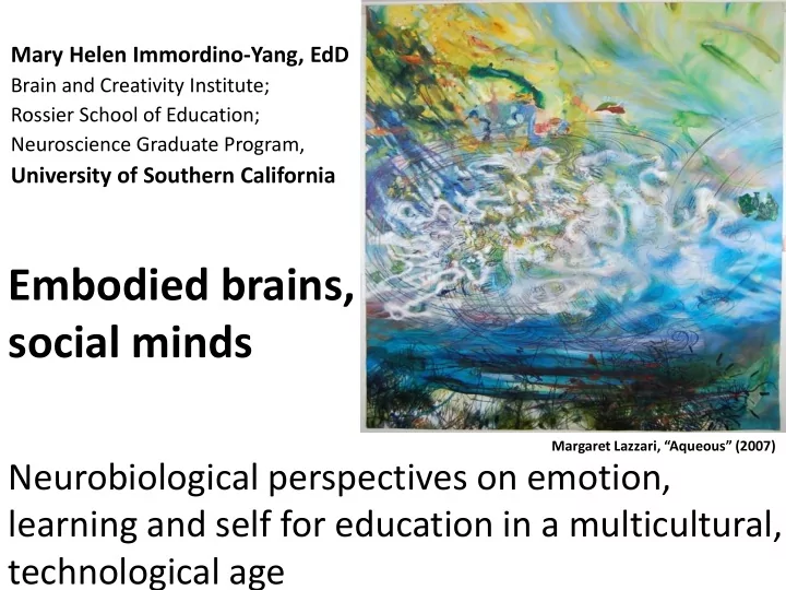 embodied brains social minds