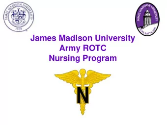 Army ROTC  Nursing Program  The James Madison University  Army ROTC  Nursing Program