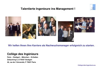 Talentierte Ingenieure ins Management !  Wir helfen Ihnen Ihre Karriere als Nachwuchsmanager