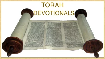 TORAH  DEVOTIONALS  All Scripture is breathed out by God and  profitable for teaching, for reproof,