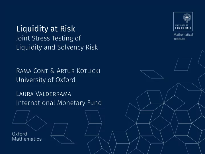 liquidity at risk