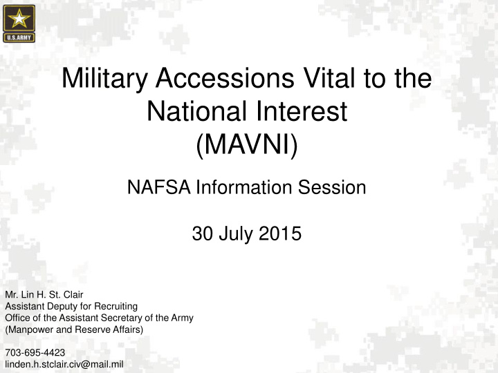 military accessions vital to the national interest mavni
