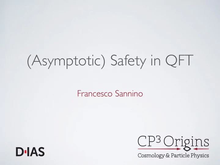 asymptotic safety in qft
