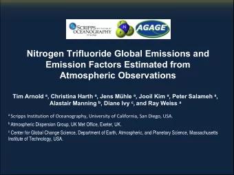 F  N  F  F  Nitrogen Trifluoride  Global Emissions and  Emission Factors Estimated from
