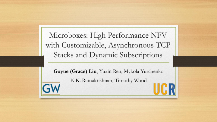 microboxes high performance nfv