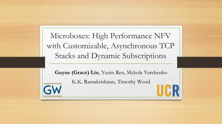 microboxes high performance nfv
