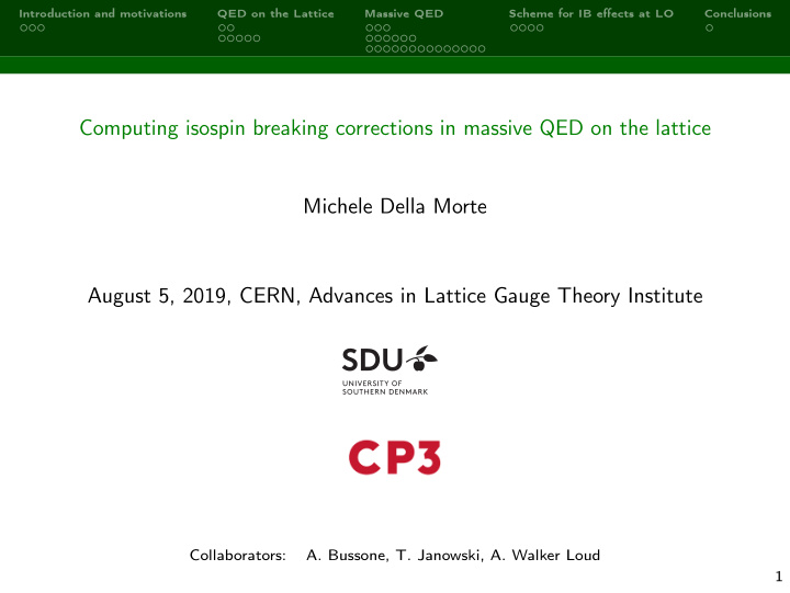 computing isospin breaking corrections in massive qed on