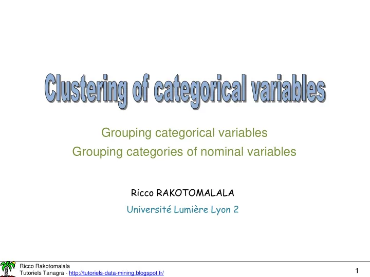 grouping categorical variables grouping categories of