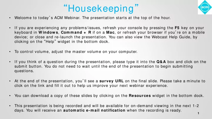 housekeeping