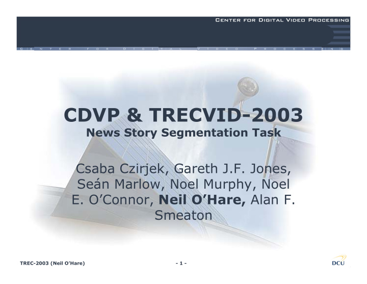 cdvp trecvid 2003