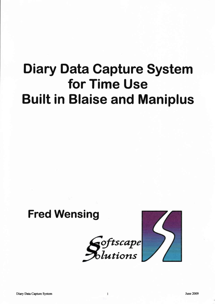 diary data capture system for time use built blaise in