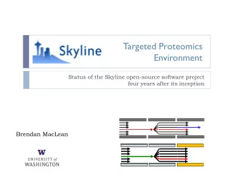 Targeted Proteomics  Environment  Status of the Skyline open-source software project  four years