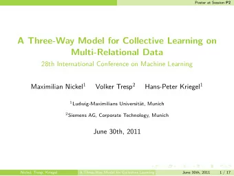 A Three-Way Model for Collective Learning on  Multi-Relational Data  28th International Conference