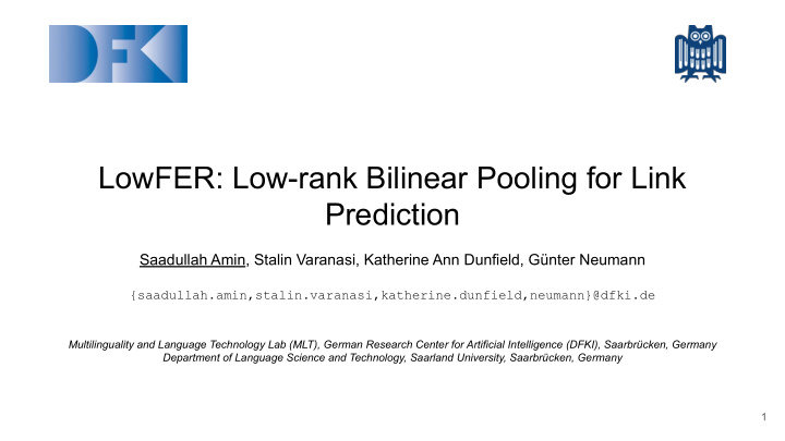 lowfer low rank bilinear pooling for link prediction