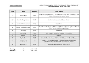 Judges : Mr Auyeong Hoh Wai, Prof Toh Siew Lok, Mr Low Kay Siang, Mr  DESIGN COMPETITION  Chung
