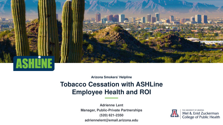 tobacco cessation with ashline employee health and roi
