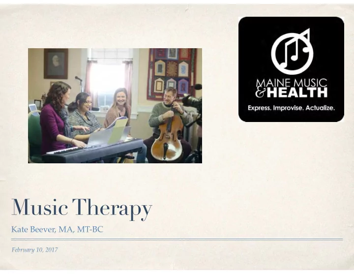 music therapy