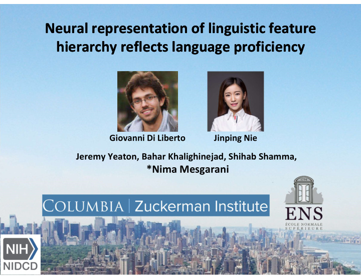 neural representation of linguistic feature neural