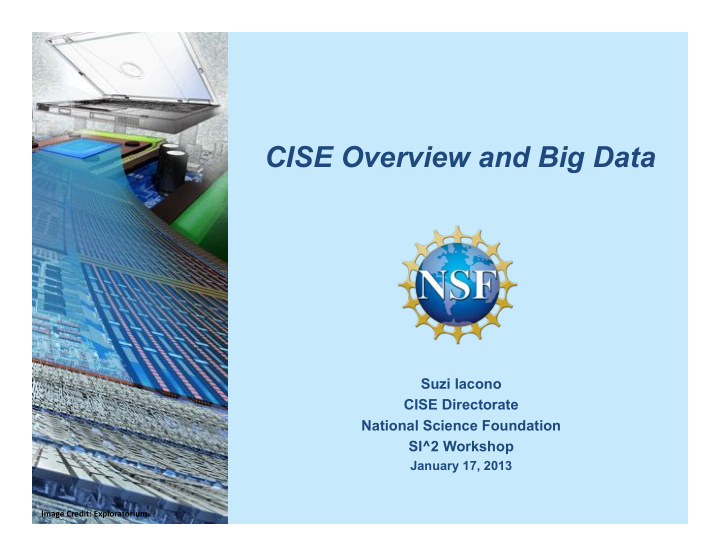 cise overview and big data