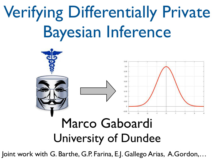 verifying differentially private bayesian inference