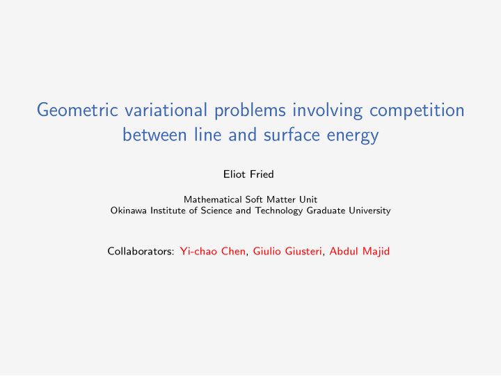 geometric variational problems involving competition