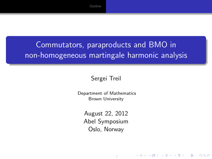 commutators paraproducts and bmo in non homogeneous