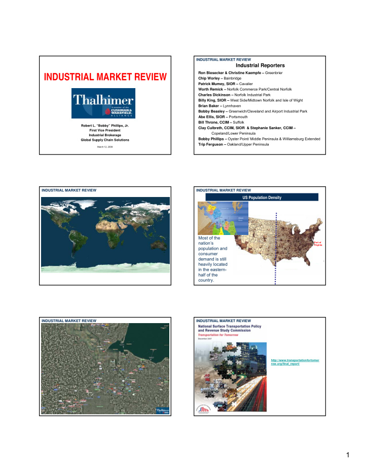 industrial market review