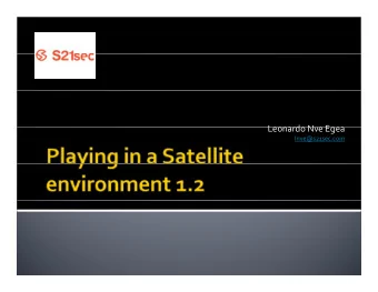 Leonardo Nve Egea Leonardo Nve Egea  lnve@s21sec.com 1. because Im sure that some people will