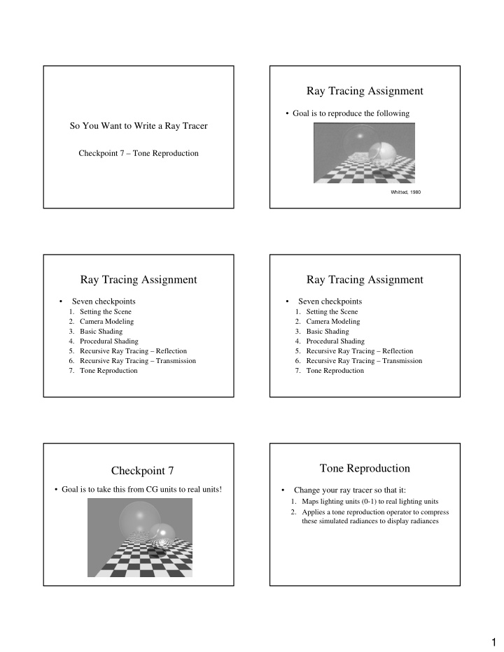 ray tracing assignment