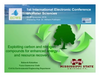 Exploiting carbon and nitrogen  Exploiting carbon and nitrogen  compounds for enhanced energy