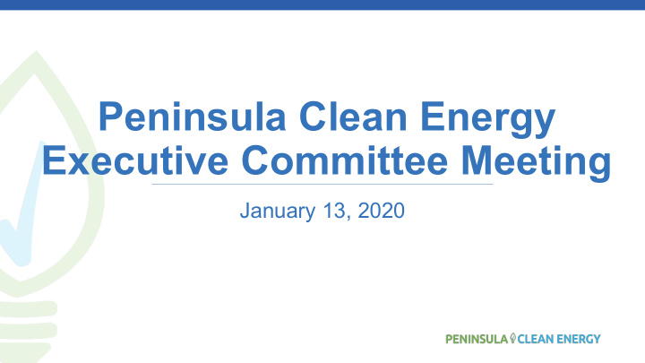 peninsula clean energy executive committee meeting