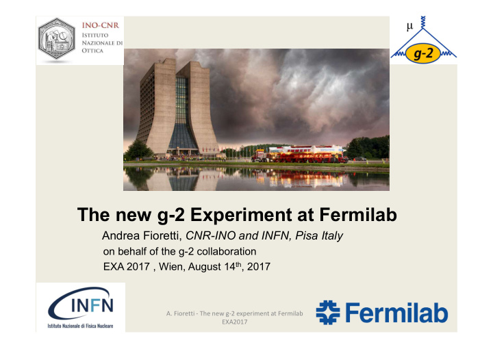 the new g 2 experiment at fermilab