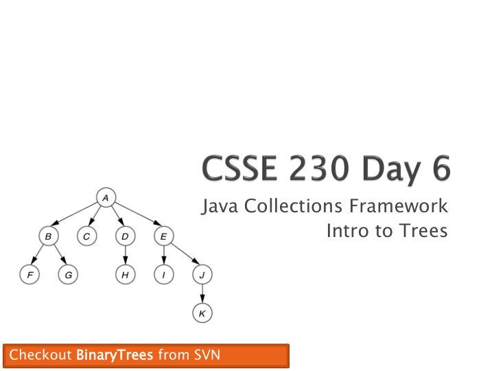 java collections framework intro to trees