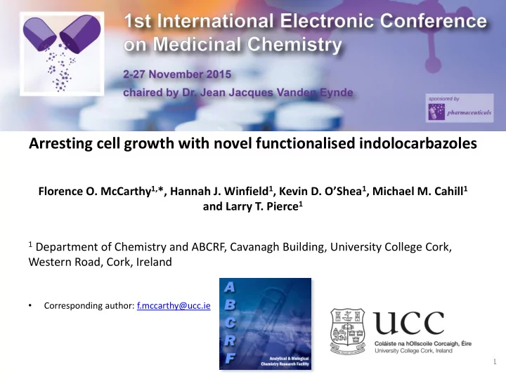 arresting cell growth with novel functionalised