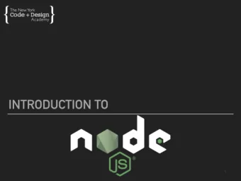 1  Agenda  Quick'Intro'  Node.js:'The'Beginning'  What'Is'Node.js?  Why'Use'Node.js?