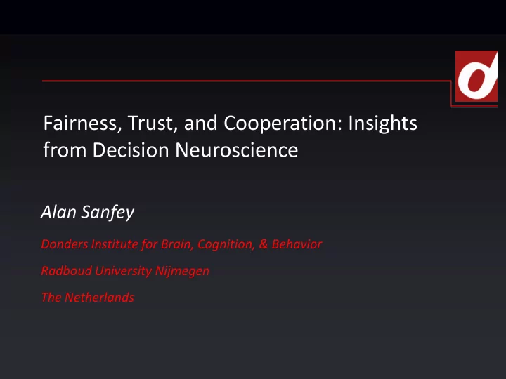 fairness trust and cooperation insights