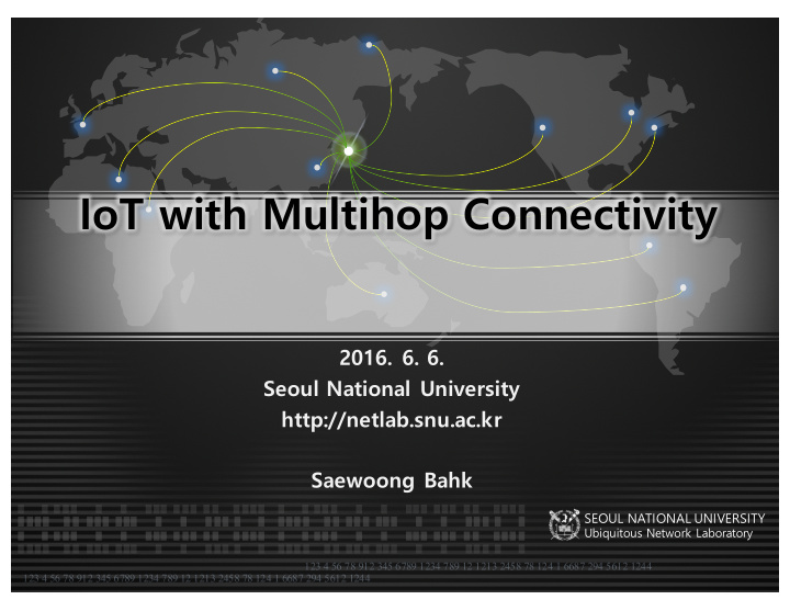 iot with multihop connectivity