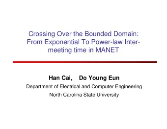 Crossing Over the Bounded Domain:  From Exponential To Power-law Inter-  meeting time in MANET  Han