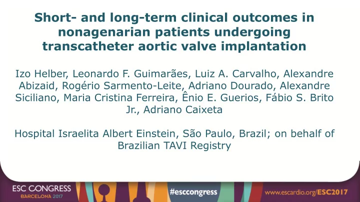 transcatheter aortic valve implantation