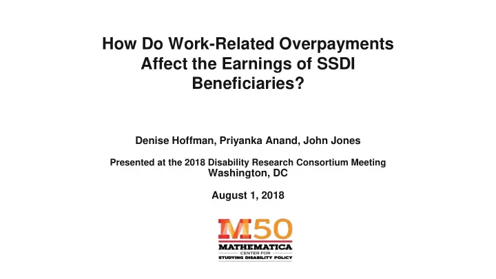 how do work related overpayments