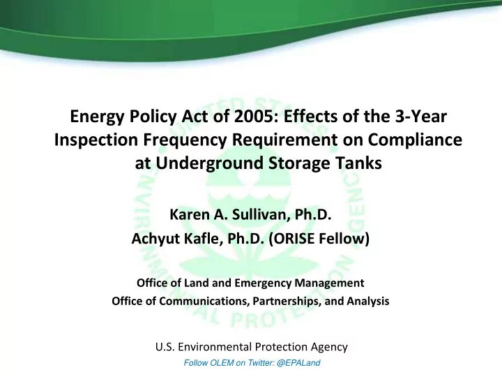 energy policy act of 2005 effects of the 3 year