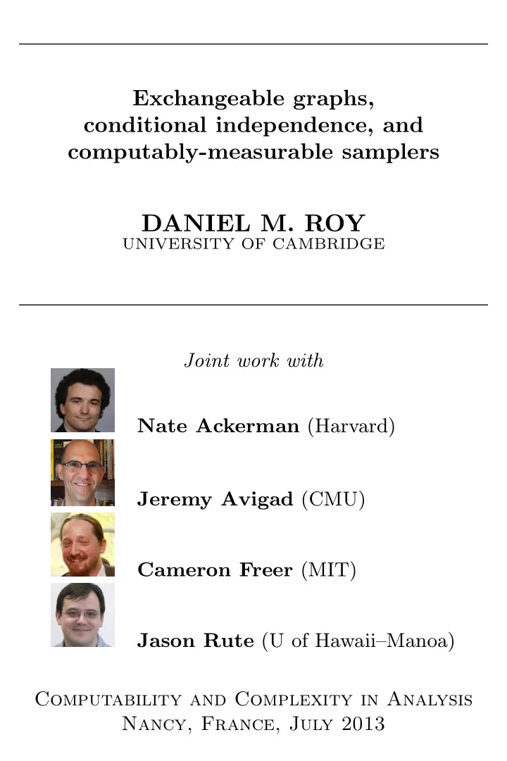 daniel m roy
