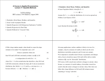 a , b   y i  a  x i b  2 .  min  (2)  2. Some Useful Asymptotic Results i  1  3.
