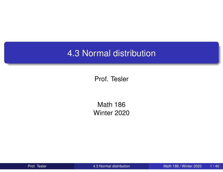 4 3 normal distribution