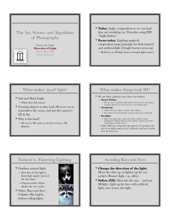 The Art, Science and Algorithms  into our workshop on Thursday using DIY Light finders ! of