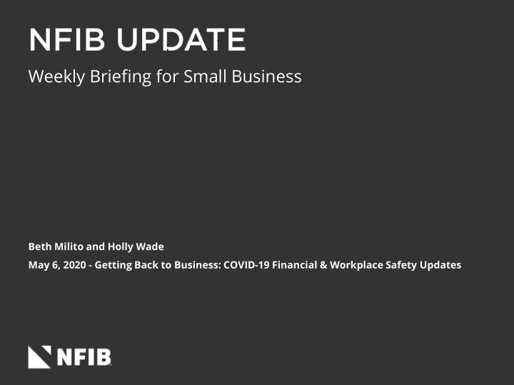 weekly briefing for small business