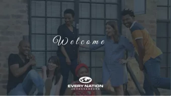 W e l c o m e  Annual General  Meeting  P r a i s e  R e p o r t  u  o  y  k  n  a  h  T